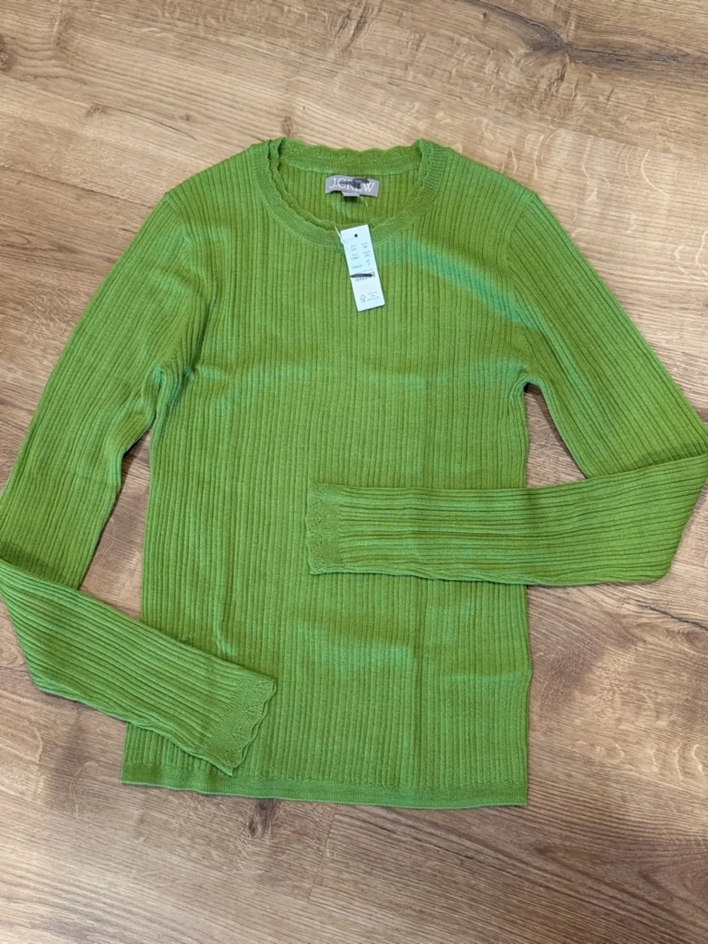 J Crew Layered pointelle sweater-tee in merino wool - Picture 3 of 4
